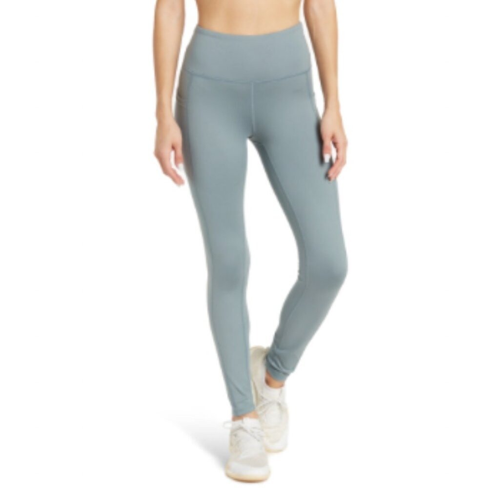 Marika Women's High Waisted Pocket Leggings Dusty Blue Size Small